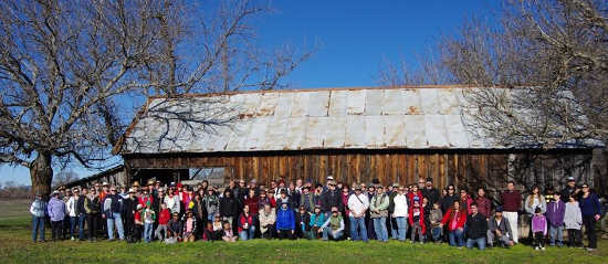 First Day Hikers at Anderson Marsh State Historic Park in Lower Lake, Calif., on Thursday, January 1, 2015. Photo by Gae Henry. 010115fdhgroup