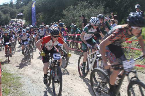 Jeffrey Morton at the start of junior varsity race at a NorCal Cycling League race in Seaside, Calif., on Sunday, March 1, 2015. Photo courtesy of Jeffrey Cramer. 030115bikemorton