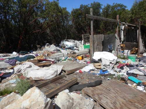 Citizens Caring for Clearlake is conducting a weeklong cleanup effort in the area east of Pomo Elementary School in Clearlake, Calif. The effort began on Monday, July 13, 2015, and will wrap up on Monday, July 20, 2015. Additional volunteers are welcome to join the effort. Photo by Denise Rockenstein/Lake County News. 071515cc4ccleanuparea