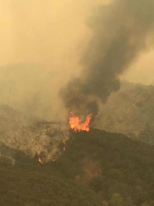 The Rocky fire near Lower Lake, Calif., continued to burn through rugged terrain on Thursday, July 30, 2015. Photo courtesy of Sheriff Brian Martin. 073015rockybrianmartin