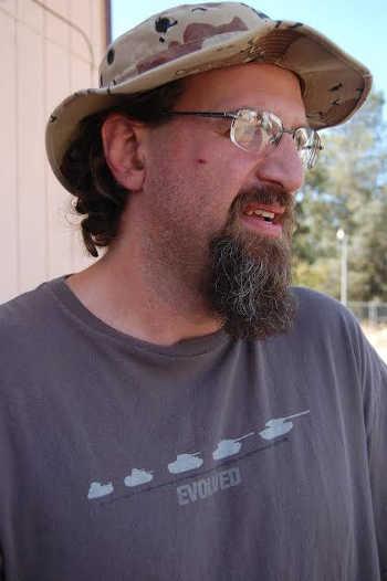 Veteran John Blocker visited the Veterans Stand Down event on Thursday, September 11, 2014, in Clearlake, Calif., recounting some of his experiences during the Gulf War. Photo by John Lindblom. 091114standdownvet