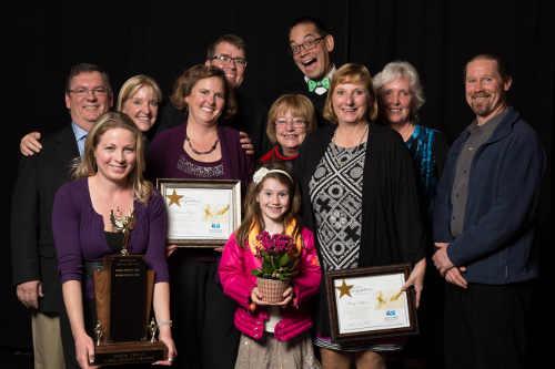 Middletown Unified School District staff. Award winners (left to right): Danielle Bruns, Davina Pyzer, Mary Sutton. The staffers were honored during a ceremony on Saturday, November 15, 2014, in Lakeport, Calif. Photo courtesy of the Lake County Office of Education. 111514musdawards