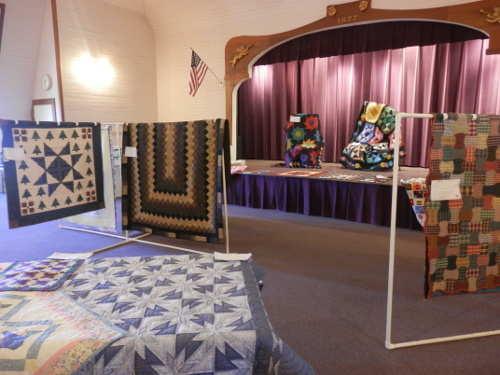 The Quilt and Textile Arts Exhibition at the Lower Lake Schoolhouse Museum in Lower Lake, Calif., has been featured throughout the month of August 2014. Photo by Denise Rockenstein/Lake County News. aug2014quilts1