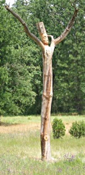 Karen Turcotte's “Meadow Muse.” Photo credit: EcoArts staff. ecoartsmeadowmuse