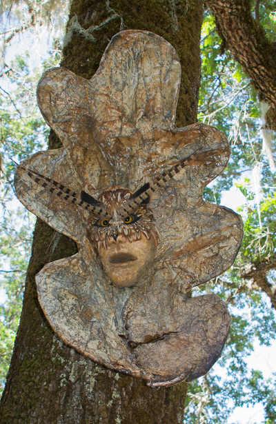 Mary Mattlage's “Trickster” at the EcoArts: Lake County Sculpture Walk in Middletown, Calif. Photo by Davis Palmer. ecoartstrickster