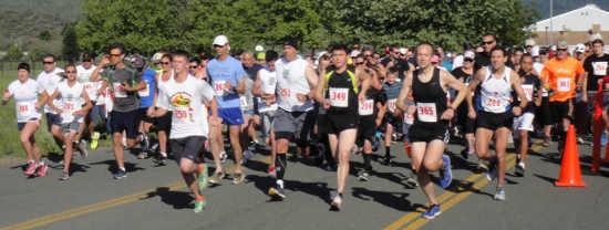 Runners take off during a past 'Spring Has Sprung' running event in Hidden Valley Lake, Calif. Photo courtesy of the Lake County Milers Walking and Running Club. hvlmilersracestart