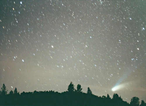 Comet Hale Bopp over Middletown, Calif. Photo by Kathleen Scavone. scavonehalebopp
