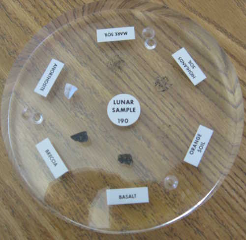 NASA lunar samples. Photo by Kathleen Scavone. scavonelunarsamples