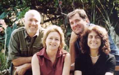 Earreverence features (left to right) Bill Bordisso, Valerie Reid, Nick Reid, Carol Cole Lewis. THe group will perform on “Lake County Live!” on Sunday, August 26, 2012. Courtesy photo. earreverencesmall