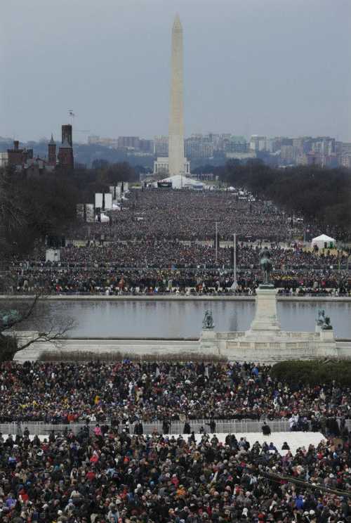 Washington, DC, on Monday, January 21, 2013, packed with visitors for President Barack Obama’s second inaugural ceremony. Photo courtesy of Wanda Harris. inauguralview