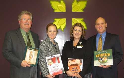Representatives of the Lake County Office of Education, Literacy Task Force and St. Helena Hospital Clear Lake gather to celebrate their partnership to promote literacy in Lake County, Calif. Courtesy photo. shhcliteracypartners
