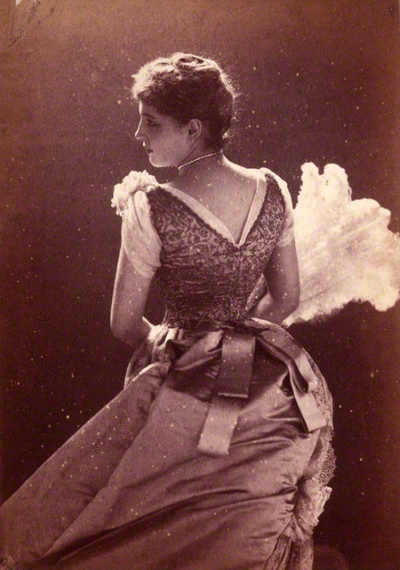 British actress Lillie Langtry, pictured in April 1885 in a photography by Henry Van der Weyde. Three years later she would purchase 4,200 acres in the Middletown area of Lake County, Calif. lillielangtryonstage