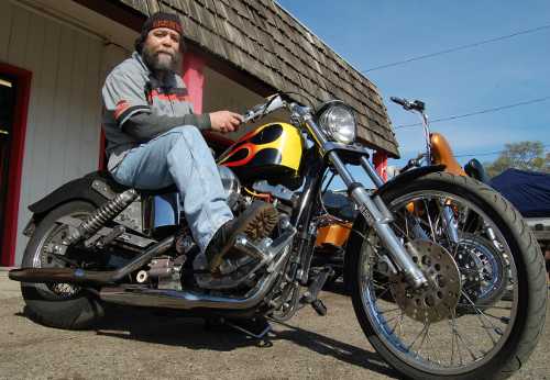 Motorcycle man: Tim Stenberg has had an enduring love affair with motorcycles, and the Lakeport, Calif., resident is gearing up to seek a speed record in Utah in August 2013. Photo by John Lindblom. timstenberg1