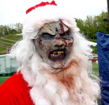 Those who take part as zombies are known to dress up as characters, in this case, Santa Claus. Courtesy photo. zombiesanta
