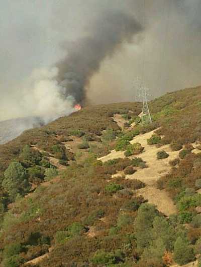 The Double Fire burning near Clearlake Oaks, Calif., on Friday, August 16, 2013. Photo by Christian Villalobos. 081613doublefirevillalobos