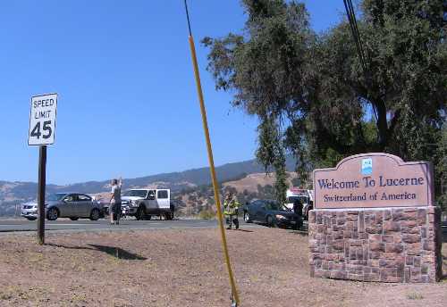 A three-vehicle crash in Lucerne, Calif., partially blocked Highway 20 on Sunday, August 18, 2013. Photo by John Jensen. 081813jjlucernecrash1