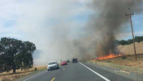 The Highway 29 fire south of Lower Lake, Calif., on Wednesday, July 3, 2013. Photo by Miguel Garcia. 070313garciafire