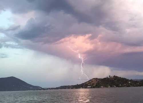 Seasha Spanos shared this picture of a lightning strike in Lake County, Calif., on Thursday, July 4, 2013. 070413spanoslightning