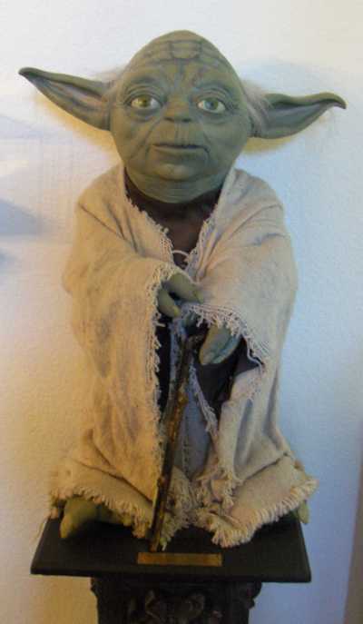 A Yoda figure was one of the items from Elk Grove, Calif., resident Eric Hodgson's Star Wars collection, which is being surrendered as part of a plea agreement he reached with state officials regarding his defrauding of nearly $1.9 million from Caltrans. Photo courtesy of the California Attorney General's Office. 071213yodastatue
