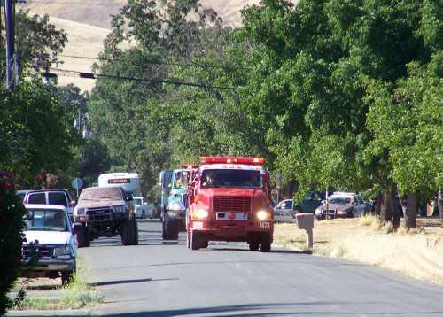 Firefighters from around Lake County, Calif., responded to assist in fighting the Denton Fire in Clearlake, Calif., on Saturday, July 13, 2013. Photo by Elizabeth Hoskins. 071313dentonhoskins2
