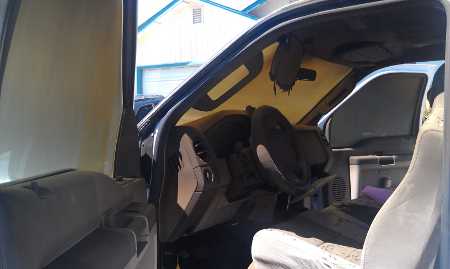 Rob and Sara Sanchez's pickup was set on fire sometime early on the morning of Wednesday, July 31, 2013, in front of their Upper Lake, Calif., home. Photo by Elizabeth Larson. 073113sancheztruck2