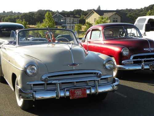 Classic cars will be on display at the fourth annual “Grillin’ on the Green” fundraiser on Saturday, August 3, 2013, in Lakeport, Calif. Shown are cars featured at a past event. Courtesy photo. grillincars