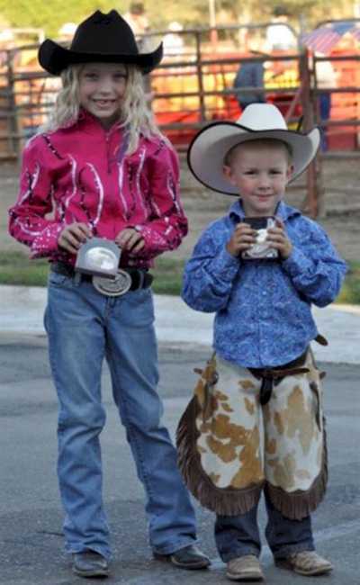 The 2012 Cutest Cowpoke winners for the Lake County Fair were Maddison Kidd and Clancy Williamson. Courtesy photo. 2012cutestcowpoke