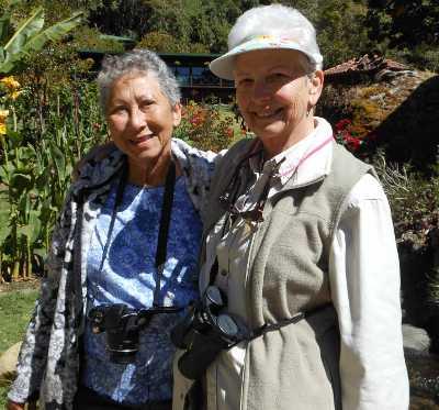 Bella Kluyt, left, and Janet Swedberg, two of the women from Lake County, Calif., who enjoyed the trip to Costa Rica. Photo by Roberta Lyons. bellaandjanetcostarica