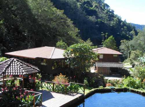 Trogran Lodge in the Savegre River valley in Costa Rica. resplendent quetzals are often seen in this area. Photo by Roberta Lyons. trogonlodge