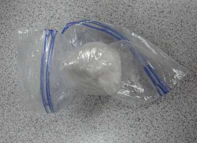 Cocaine that law enforcement found on Lawrence Hirschell Murray, 32, of Miranda, Calif., on Monday, May 12, 2014, during a probation search in Upper Lake, Calif. Lake County Sheriff's Office photo. 051214murraycocaine