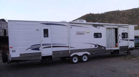 Lake County Sheriff's deputies found John David Heston, 20, of Longmont, Colo., was living in a stolen travel trailer in Kelseyville, Calif. Lake County Sheriff's Office photo. 061614hestonstolentrailer