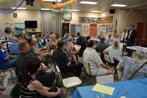 Congressman John Garamendi (D-Fairfield, Calif.) speaks with participants at his health fair in Clearlake Oaks, Calif., on Monday, August 4, 2014. Photo courtesy of Congressman John Garamendi's office. 080414garamendihealthfair1