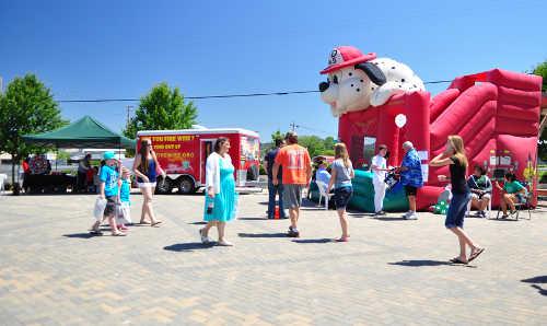The bounce house for children featured at the 2013 Wildfire Safety Expo in Kelseyville, Calif. Photo by Jeff Tunnell. 2013wildfireexpobounce
