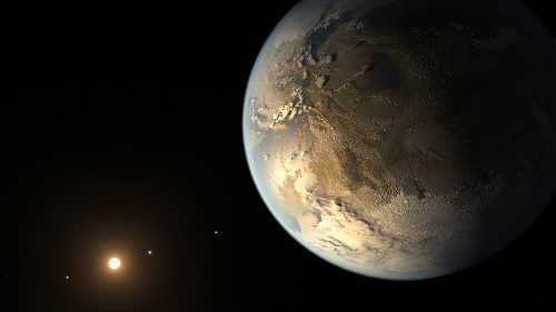 The artist's concept depicts Kepler-186f , the first validated Earth-size planet to orbit a distant star in the habitable zone. Image courtesy of NASA. habitablezone
