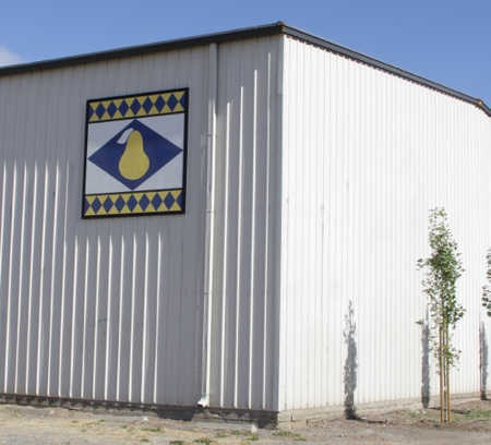 The “Lake County Diamond” quilt block, the 60th on the Lake County Quilt Trail, is located at Scully Packing Co., 3275 Stone Drive in Finley. Photo courtesy of the Lake County Quilt Trail. lcqtlcdiamond