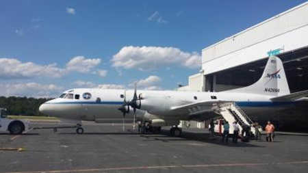 This is a P-3 research aircraft outside of the hangar at NASA's Wallops Flight Facility in Virginia. Credit: NASA/Rob Russell. nasaarcticflight