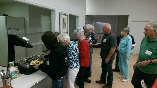 More than 40 local seniors had lunch at the Kelseyville Senior Center's daily lunch program on Monday, May 2, 2016. Courtesy photo. 050216kvilleseniorctr2
