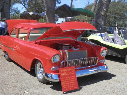 "Best modified" trophy went to Dave and Kathy Lakatos' 1955 Chevy in the fourth annual Show and Shine Car Show and Barbecue hosted by the American Legion Post No. 437 on Saturday, August 29, 2015, in Clearlake. Photo by Denise Rockenstein/Lake County News. 082915carshowlakatos