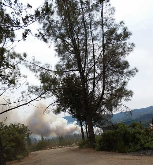 A fire on High Valley Road in Cobb, Calif., on Saturday, September 12, 2015, resulted in evacuations and road closures. Photo by Kameron Disney. 091215highvalleyfirekamdisney