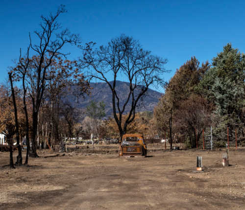 A property in Middletown, Calif., on Friday, October 9, 2015, after staff with the California Department of Resources Recycling and Recovery cleaned it up. Photo courtesy of the Department of Resources Recycling and Recovery. 100915mtowndebriscleanup2