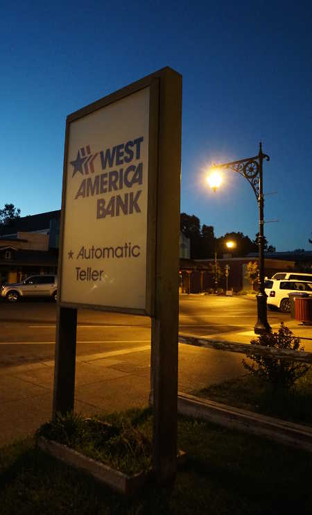 The Westamerica Bank branch in Upper Lake, Calif., is set to close at 6 p.m. Friday, October 16, 2015. Photo by Elizabeth Larson/Lake County News. 101315westamericabank