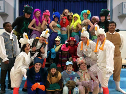 The cast of the “Little Mermaid,” presented Friday, April 29, through Sunday, May 1, 2016, by the Lower Lake High School Drama Club and Konocti Unified School District. Courtesy photo. april2016littlemermaid