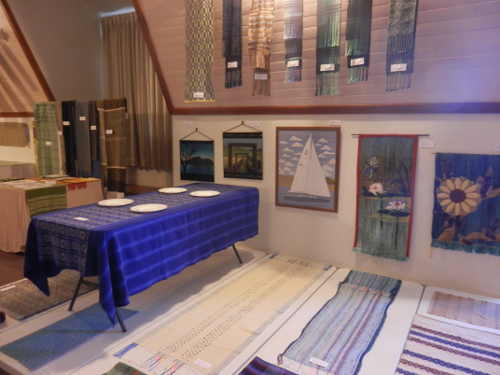 Textiles featured in the annual Quilt and Fiber Art Exhibition that opens Saturday, August 15, 2015, at the Lower Lake Historic Schoolhouse Museum in Lower Lake, Calif. Photo by Denise Rockenstein/Lake County News. aug2015drquiltexhibit2