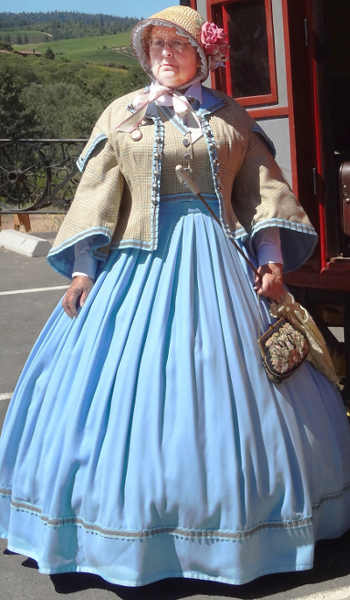Barbara White will show guests at the Gibson Museum & Cultural Center in Middletown, Calif., what’s under all that 1860s-era finery and how long it takes to get into it during the museum's second anniversary celebration on Saturday, May 14, 2016. Courtesy photo. barbarawhitecostume