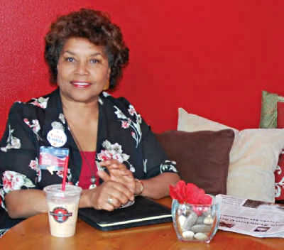 Voris Brumfield at Mountain High Coffee and Books in Hidden Valley Lake, Calif. Courtesy photo. brumfieldchats
