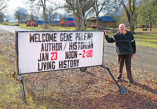 Gene Paleno was welcomed to the Ely Stage Stop and Country Museum for January 2016’s Living History Day. Ely welcomes him back for May’s event and a book signing. Contributed photo. genepalenoately