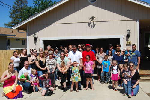 Habitat for Humanity of Lake County, Calif., volunteers, staff and community members at the last home dedication ceremony. Courtesy photo. hfhvolunteergroup