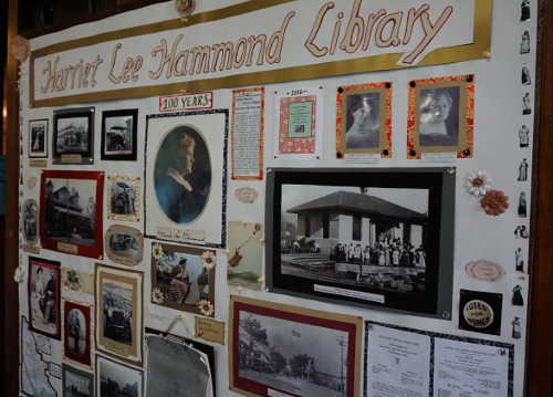 A photo display at the centennial celebration for the Harriet Lee Hammond Library in Upper Lake, Calif., on Sunday, October 16, 2016. Photo by Elizabeth Larson/Lake County News. 101616hammondlibrarypictures