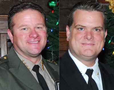 From left, Lake County Sheriff Brian Martin and Cal Fire Battalion Chief Michael Wink. Courtesy photos. 121716martinwink