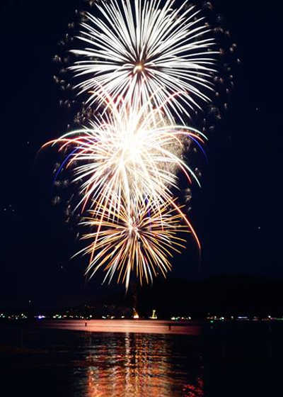 The Lakeport, Calif., 2015 Independence Day fireworks display. Photo by Elizabeth Larson/Lake County News. 2015fireworks